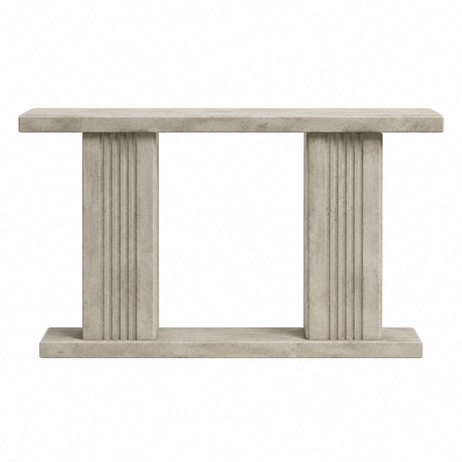 Concrete Console Table Grey Rectangular 76 cm x 127 cm x 40 cm