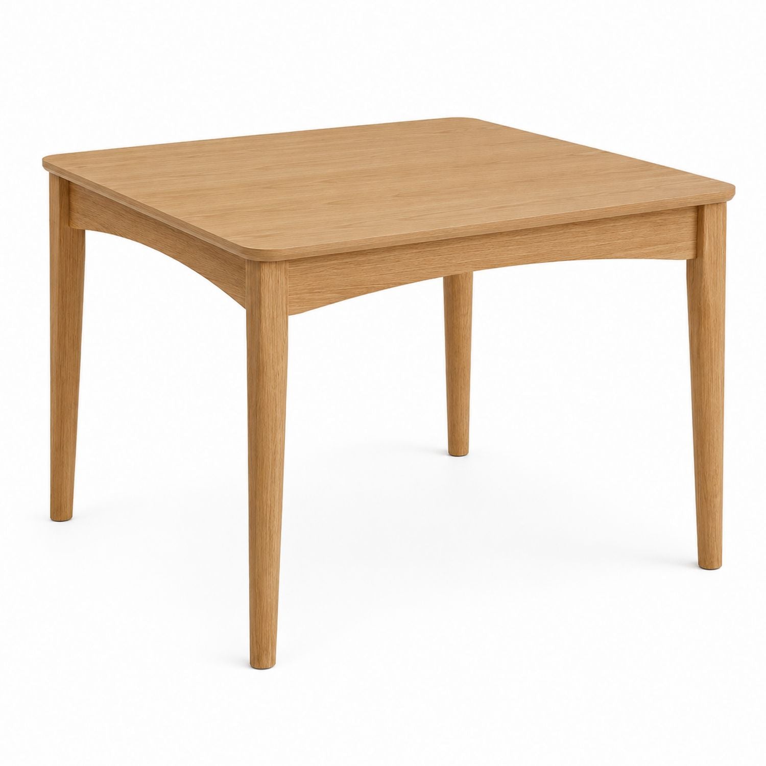Square Solid Oak Dining Table Light Brown 90cm