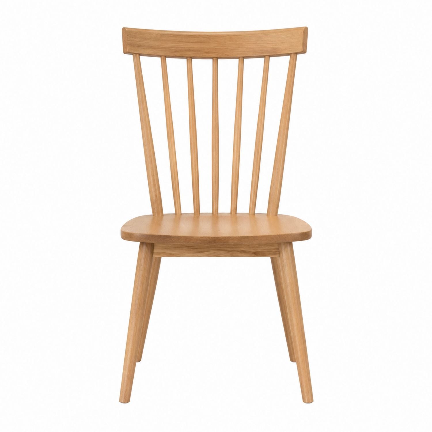 Solid Oak Dining Chair with Spindle Back